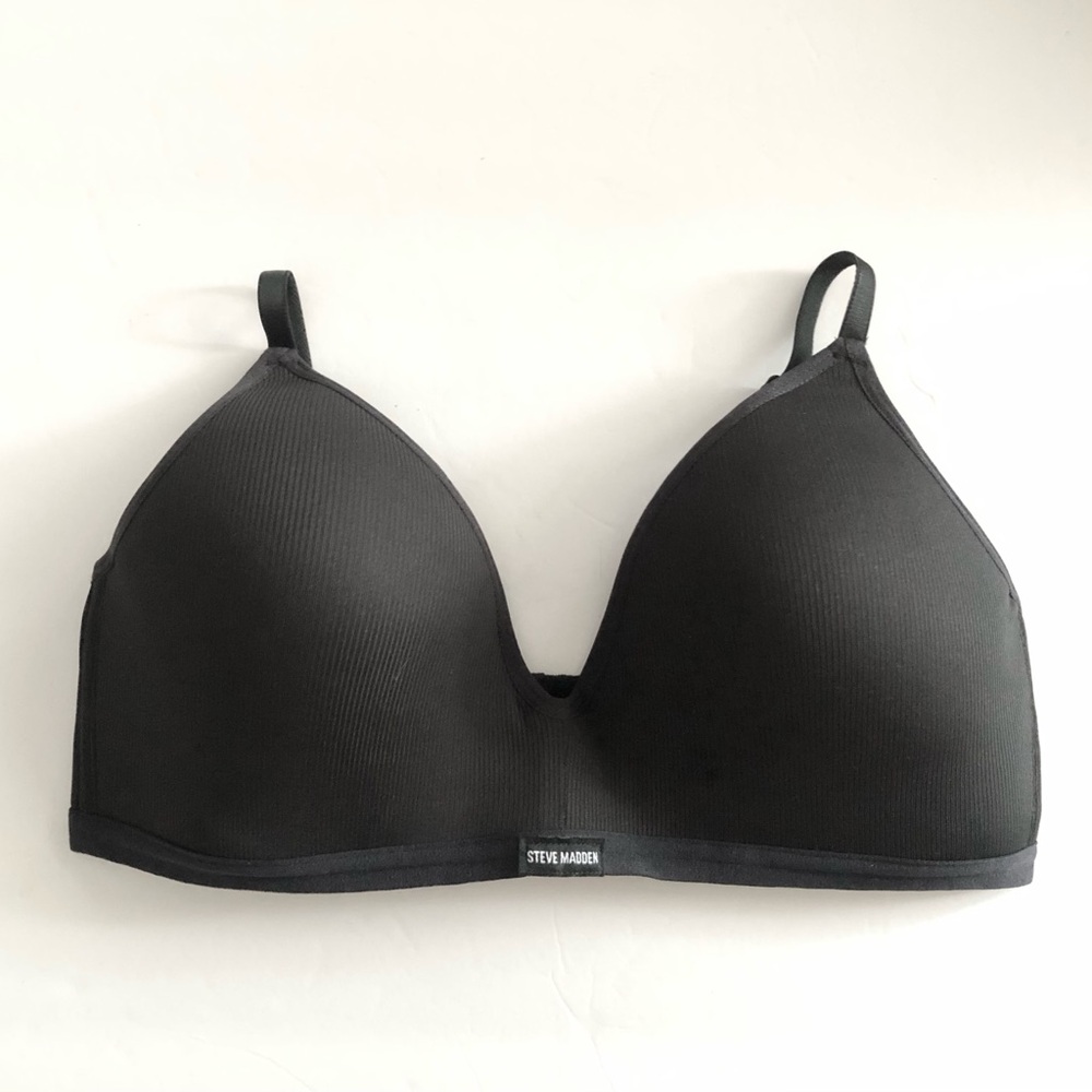 Steve Madden Black Wireless Lined Cup Bra 38C